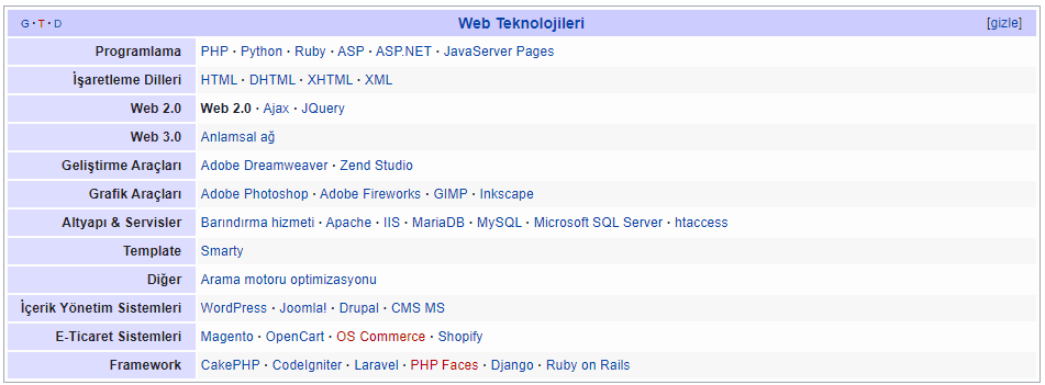 web-teknolojileri