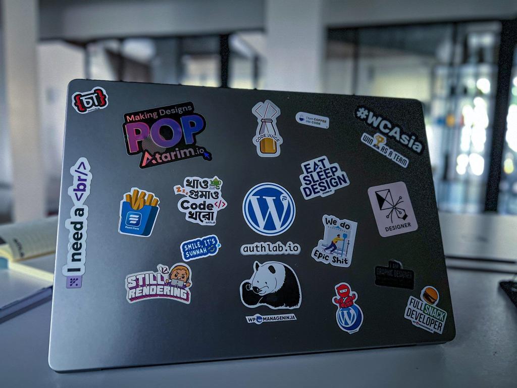 Stickers of WordPress from WordCamp Asia & WordCamp Sylhet